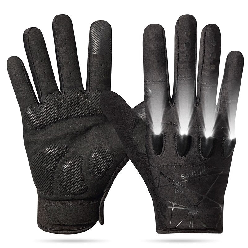 Rechargeable Mountain bike LED Flashlight Cycling Gloves