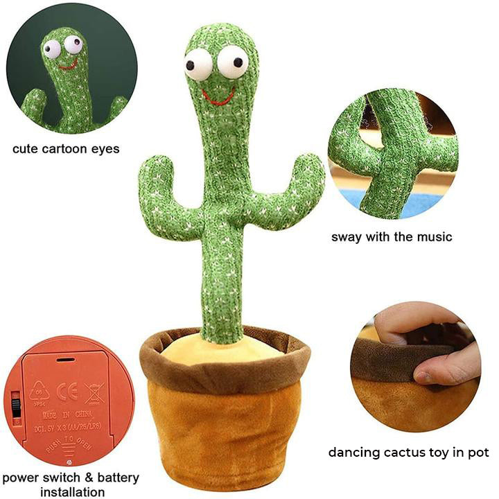 Cute Funny Smart Dancing Cactus Toy