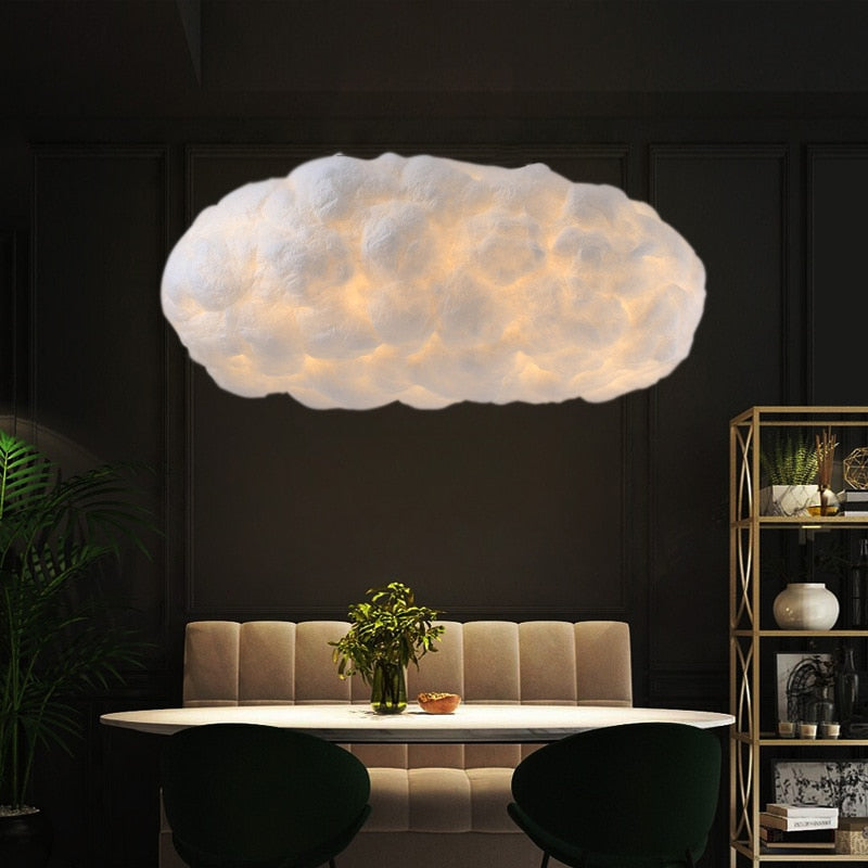 Floating White Clouds Pendant Silk Cloud Lights