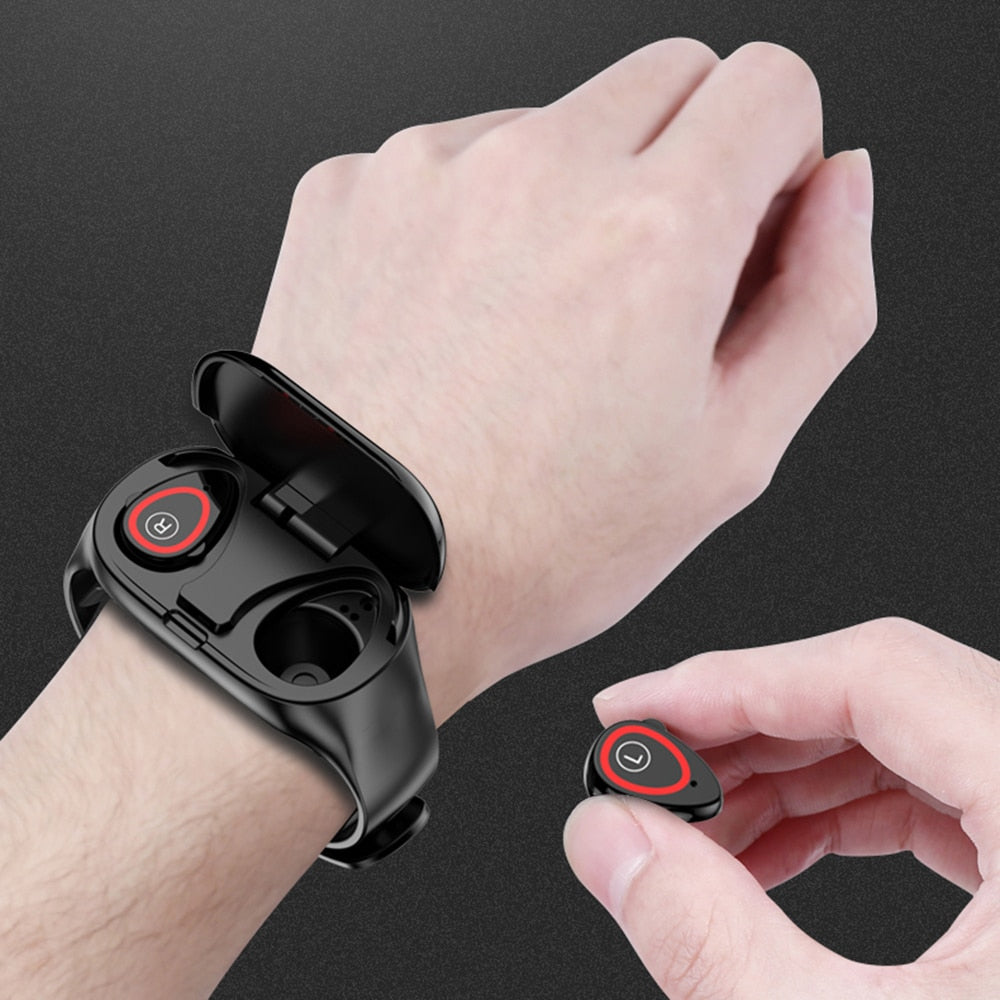 M1 Newest AI Smart Watch with Bluetooth Earphone 